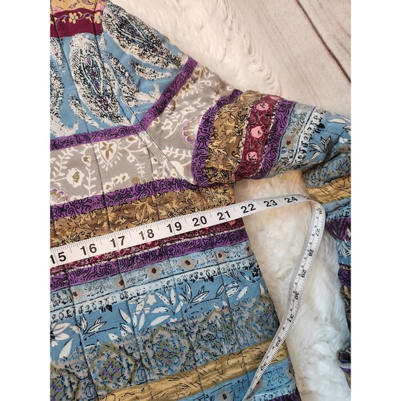 Diane Gilman Women's Multicolor Paisley Long Sleeve Button Front Jacket Size L - Picture 4 of 5